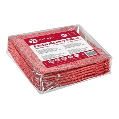 Pacote de bayetas multiusos rosa em microfibra