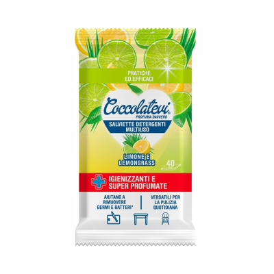 Pacote de toalhitas multiuso detergentes com aroma de limão e lemongrass