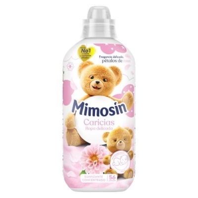 Frasco de amaciador Mimosin Caricias com ursinhos e flor