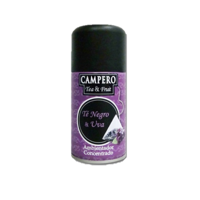 Frasco de ambientador Campero Té Negro & Uva, roxo e preto