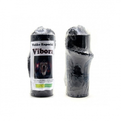 Dois velões pretos embalados, um com etiqueta 'Velão Especial Víbora'