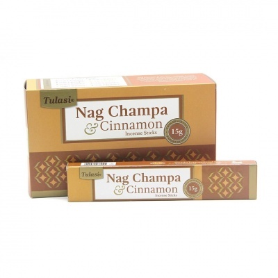 Embalagem de incenso Nag Champa & Cinnamon da Tulasi