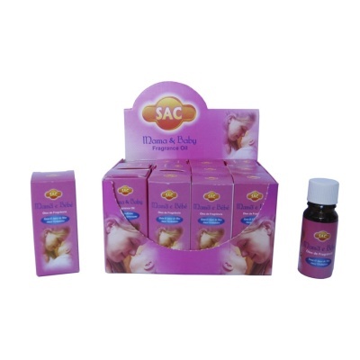 Óleo perfumado SAC Mama & Baby em embalagem rosa com imagem de mãe e bebê