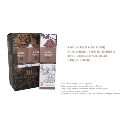 Conjunto de velas aromáticas Nirvana Mirra com instruções em português