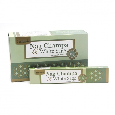 Caixas de incenso Nag Champa & White Sage Tulasi