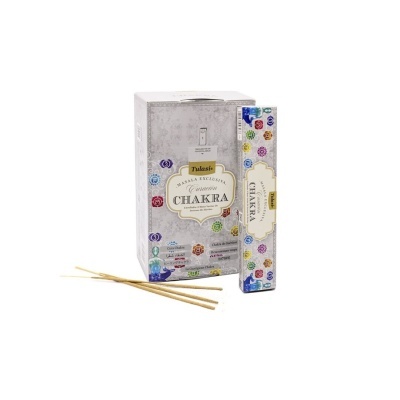 Embalagem de incenso Tulasi Chakra com varas de incenso