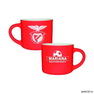 Conjunto de duas canecas vermelhas SLB com emblema e texto personalizável