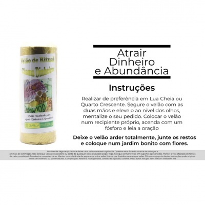 Vela espiritual para atrair dinheiro e abundância com instruções em português