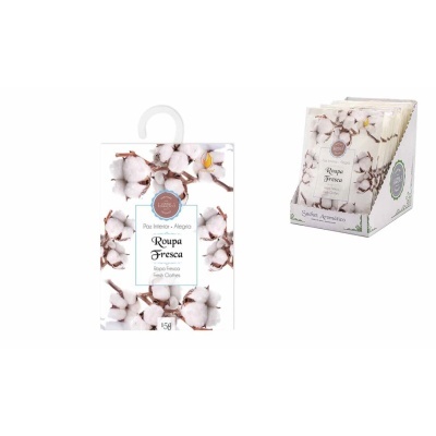 Embalaem de lenços perfumados Roupa Fresca com design de algodão e expositor