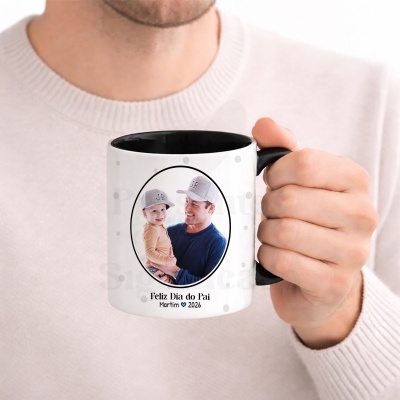 Caneca personalizada com foto e texto para o Dia do Pai