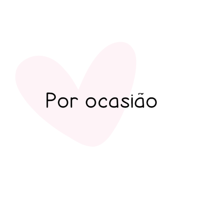 Fundo branco com coração rosa claro e texto preto 'Por ocasião' no centro