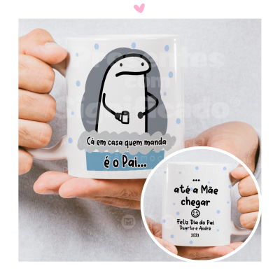 Caneca branca com texto e desenho para o Dia do Pai