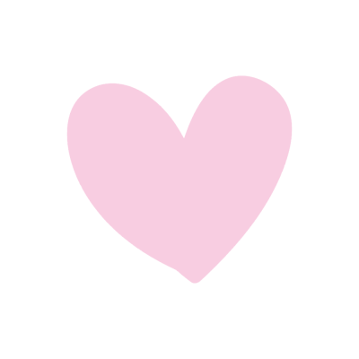 Coração cor-de-rosa simples em fundo branco