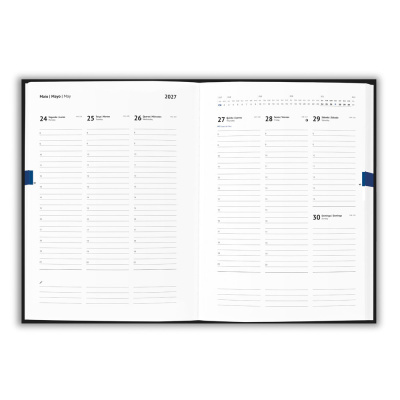 Agenda semanal aberta mostrando dias de 24 a 30 de maio de 2027