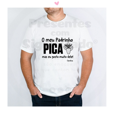 T-shirt branca com texto preto e imagem de pimenta