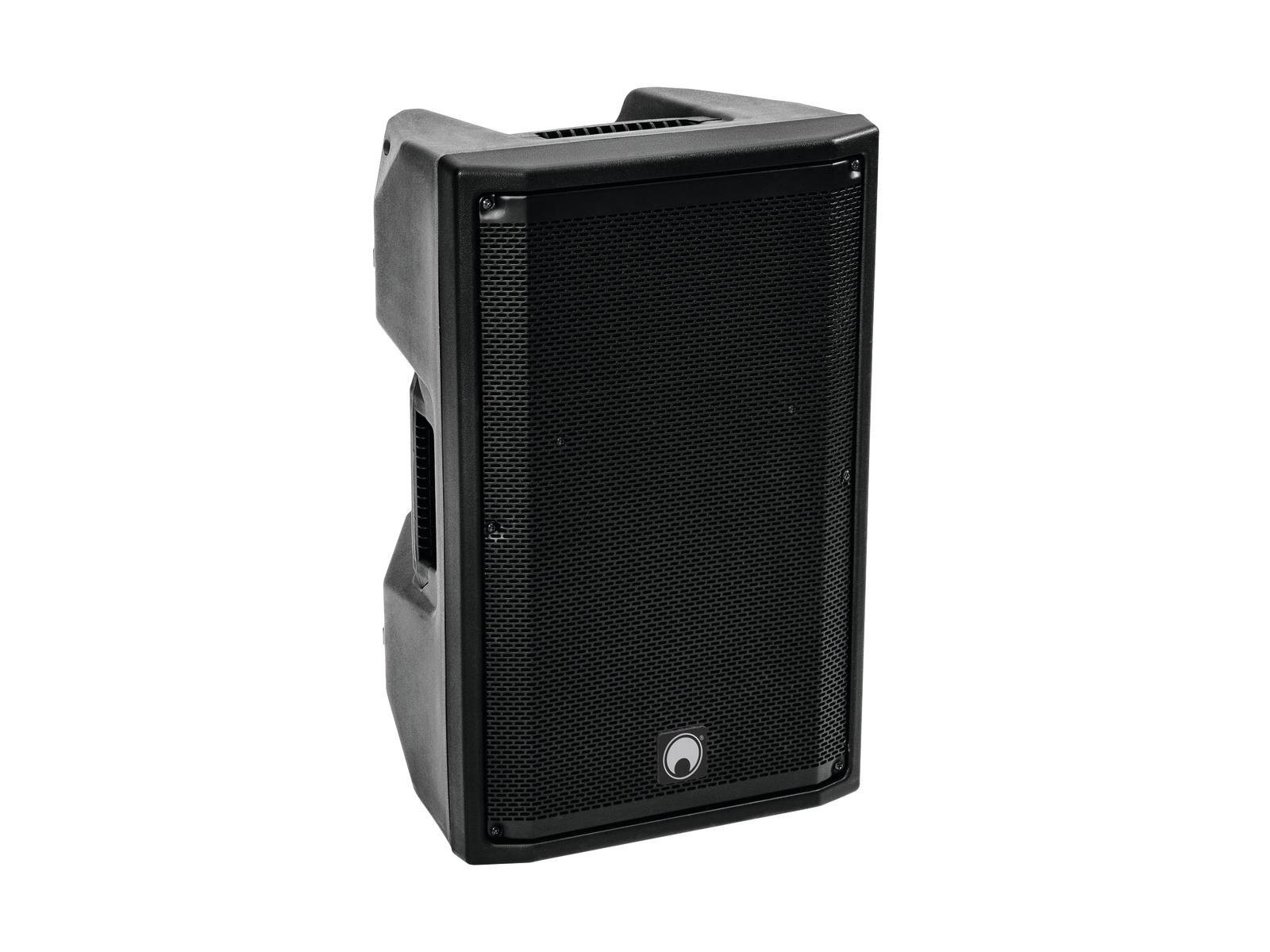 OMNITRONIC XKB-215A 2-Way Speaker, active, DSP Coluna de som preta com grelha frontal metálica