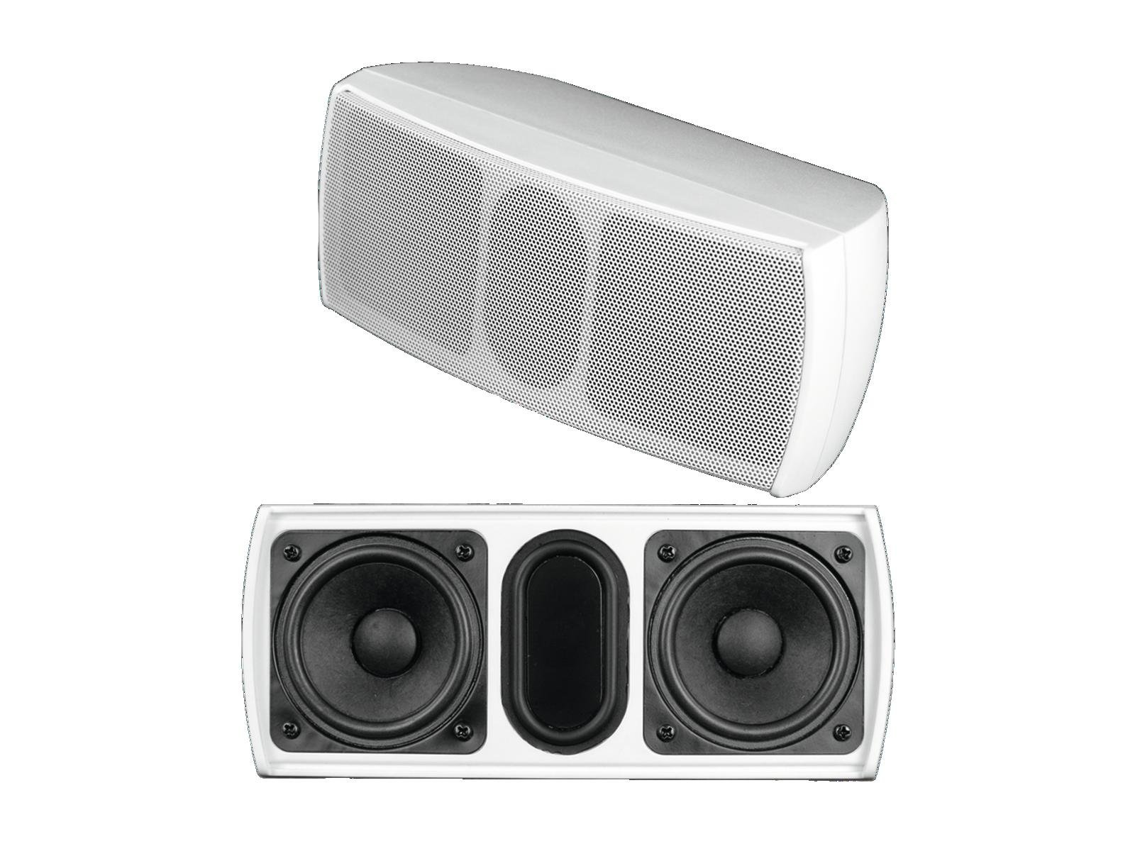 OMNITRONIC OD-22T Wall Speaker 100V white Coluna de som branca com altifalantes e porta acústica