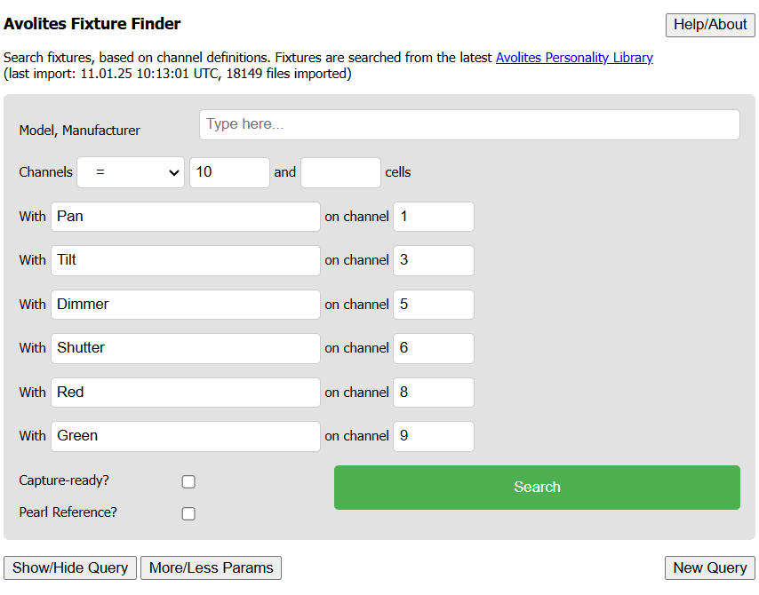 Avolites Fixture Finder