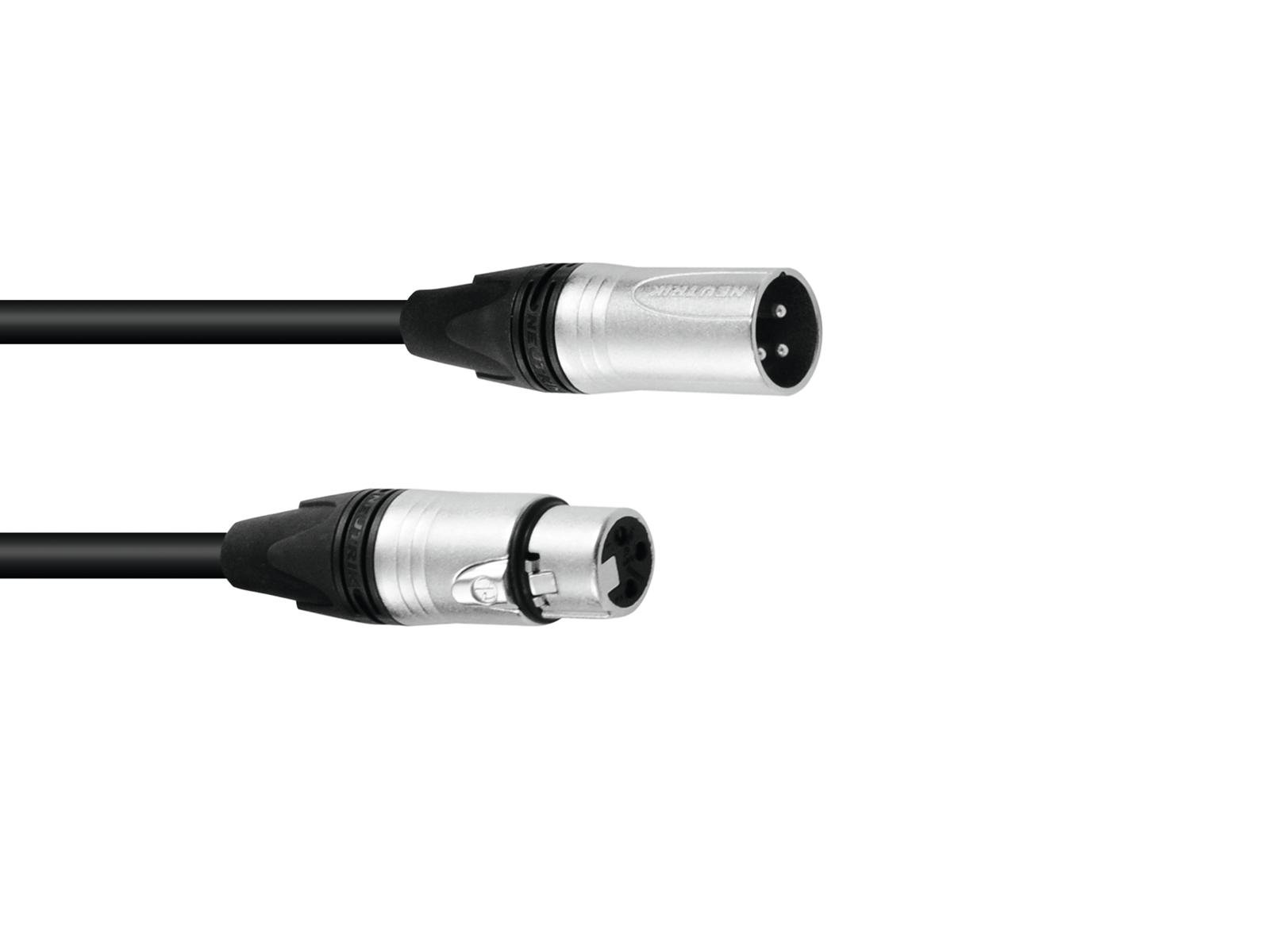 SOMMER CABLE DMX cable XLR 3pin 3m bk Neutrik Cabo XLR com conector macho de três pinos e conector fêmea de três orifícios