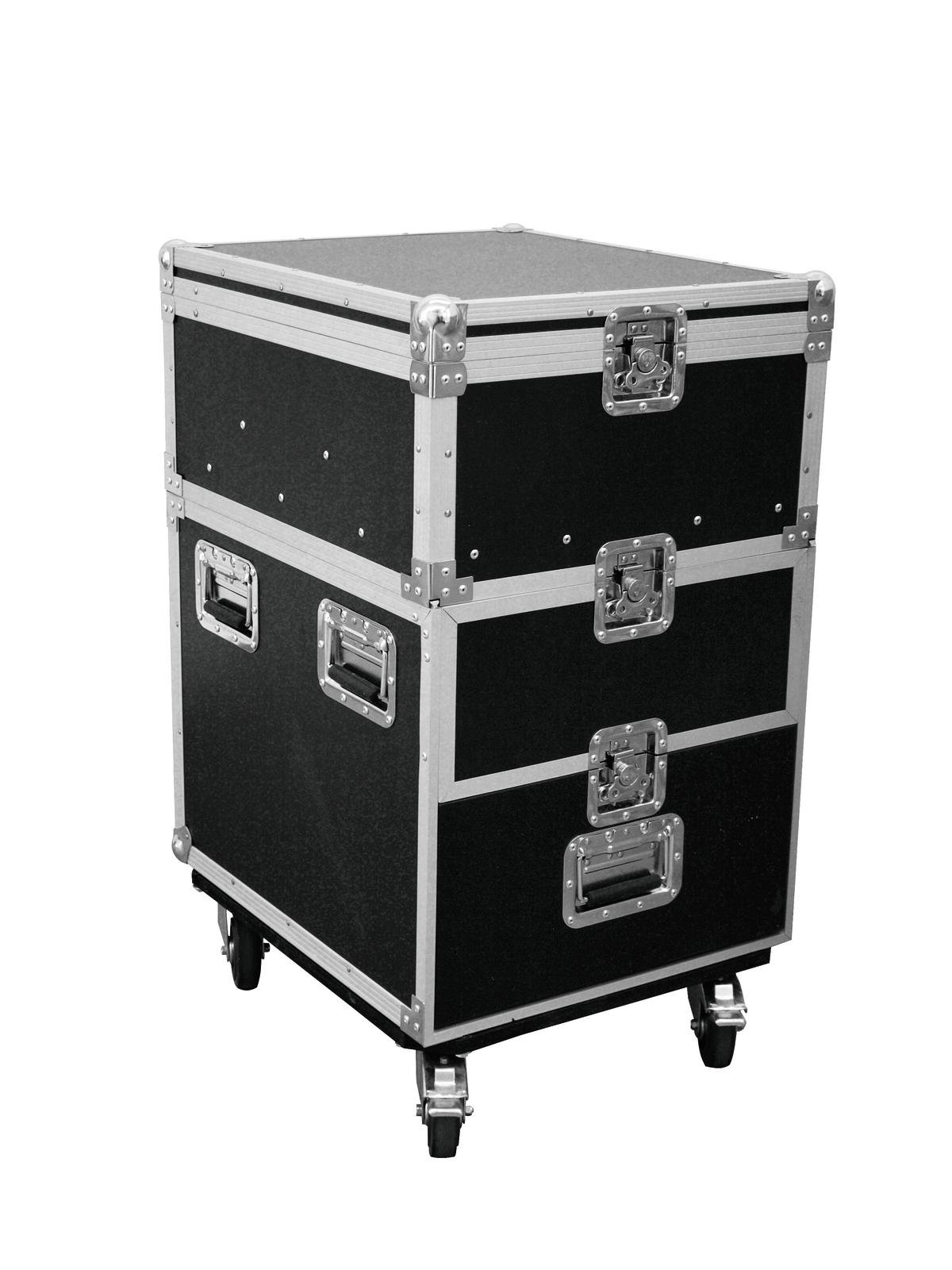 ROADINGER Universal Roadie Case with wheels Mala rígida preta com armação metálica e rodas