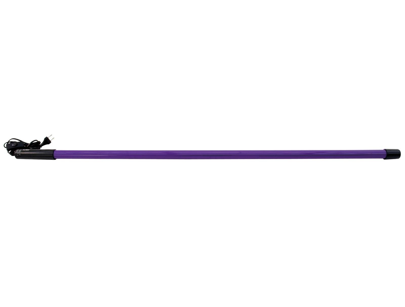 pack 6 units EUROLITE Neon Stick T8 36W 134cm violet L Varinha ou bastão roxo com cabo preto e fio