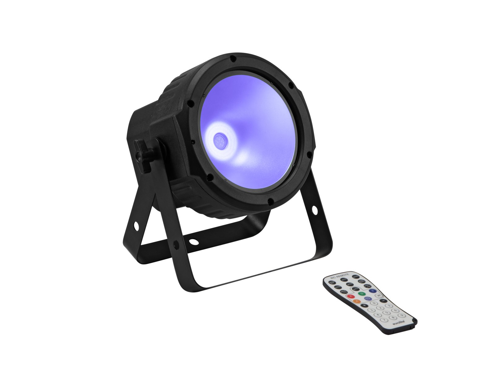 EUROLITE LED SLS-30 COB UV Floor Projetor de luz LED preto com comando à distância