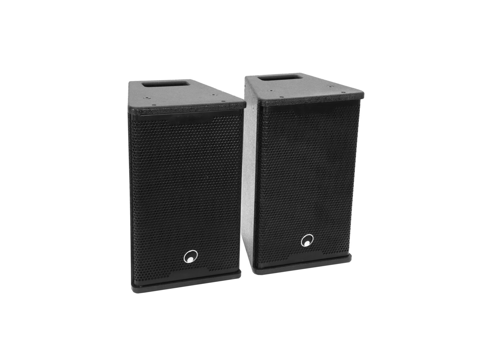 OMNITRONIC MAXX-1508 2-Way Top 2x Par de colunas de som pretas com grelha de malha