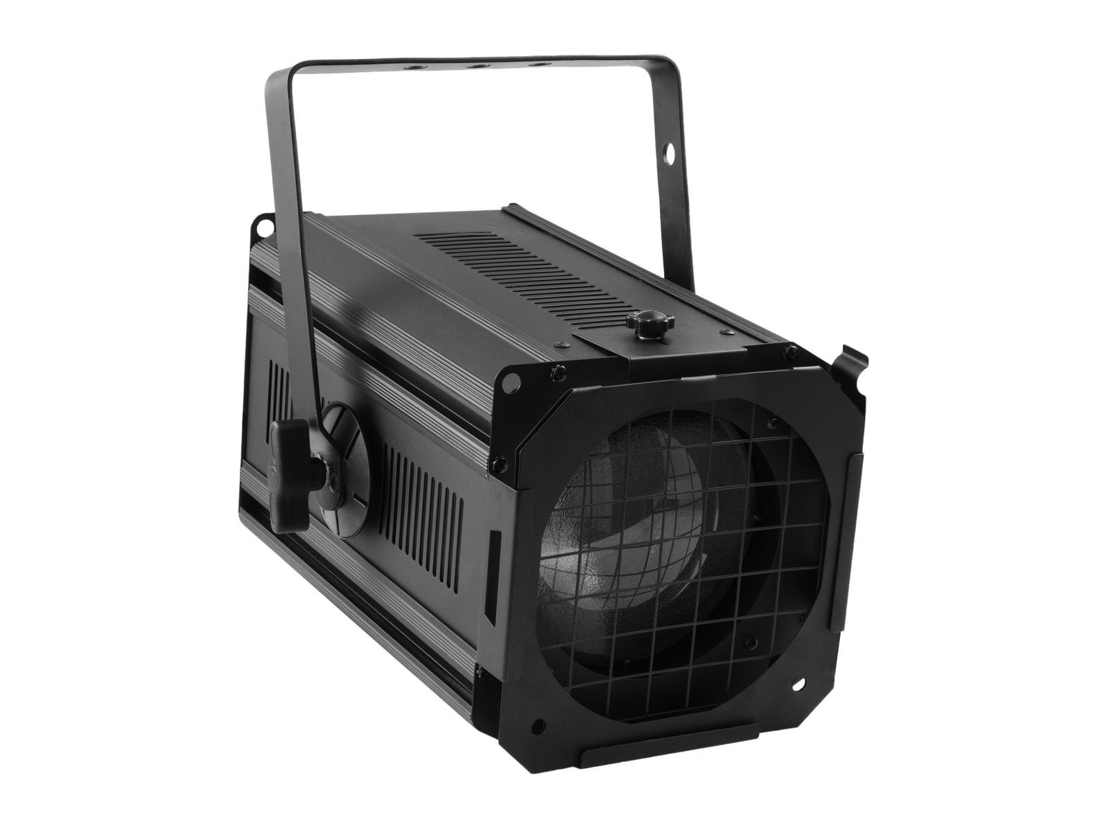 EUROLITE Theatre Spot 650/1000 Antihalo bk Foco de iluminação preto metálico com grelha frontal e alça ajustável