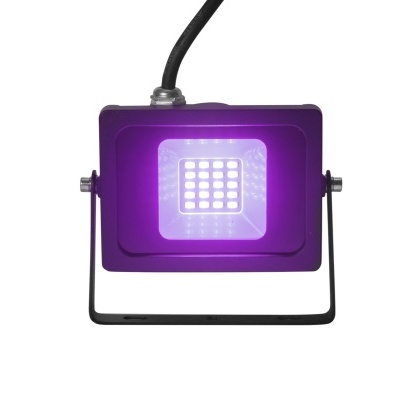 Refletor LED roxo com 25 LEDs brancos e suporte ajustável