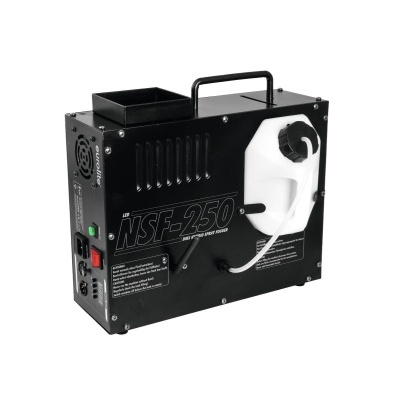 Dispositivo electrónico preto NSF-250 com depósito branco e alça metálica