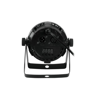 Luz LED preta com suporte e visor digital