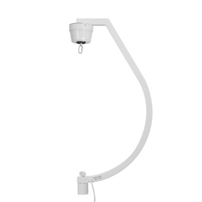 Estrutura branca curva para pendurar com gancho
