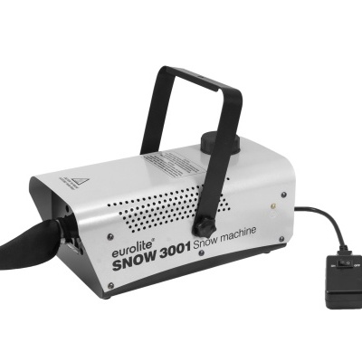 Máquina de neve Eurolite Snow 3001 metal cinzento com suporte preto e comando cabo