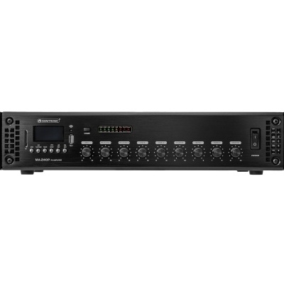 Amplificador de som preto Crown XLS 2500 com controlos frontais