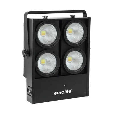 Refletor de luz eurolite preto com quatro LEDs em montagem quadrada