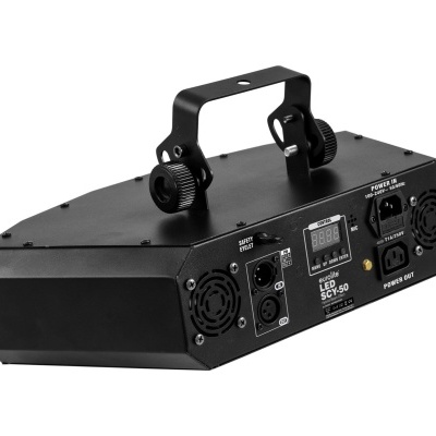 Dispositivo tecnológico preto com suporte metálico e mostrador digital