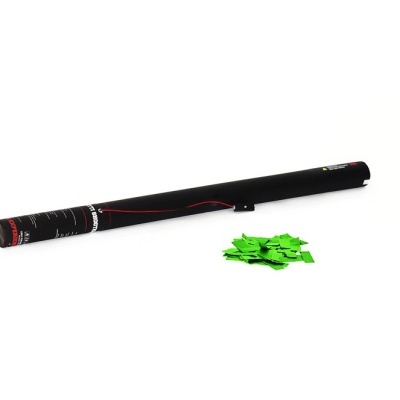 tubo preto com pedaços verdes ao lado