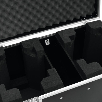 Maleta de transporte preta com espuma acolchoada interior