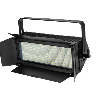 Luz de estúdio profissional retangular preta com LEDs e abas reguláveis