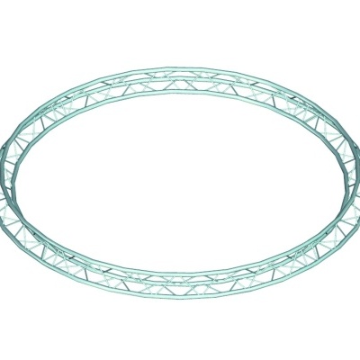 Estrutura circular metálica de suporte verde claro