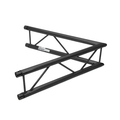 Estrutura modular preta em alumínio com design tubular e cruzado