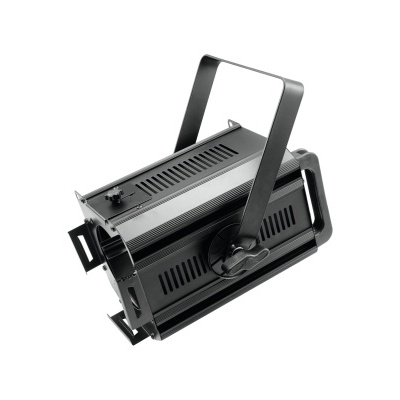 Refletor de luz preto em metal com suporte ajustável