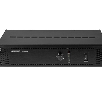 Amplificador de potência PA-460 preto com botão e interruptor