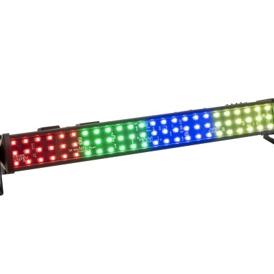 Barra de luz LED colorida com suporte preto