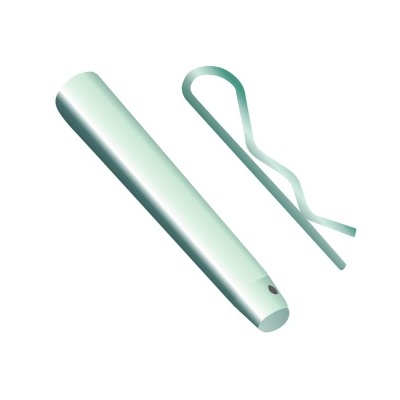 Prendedor e alfinete de cabelo metálicos prateados sobre fundo branco