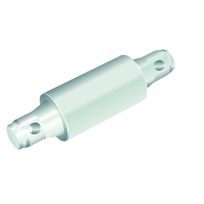 Amortecedor branco com extremidades cilíndricas e orifícios