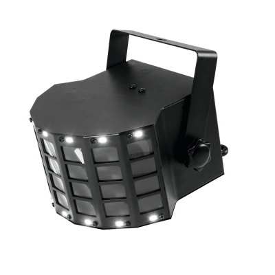 Dispositivo de iluminação LED preto com suporte ajustável