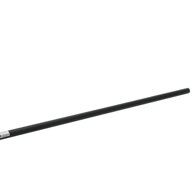 Barra cilíndrica preta com etiqueta branca numa extremidade