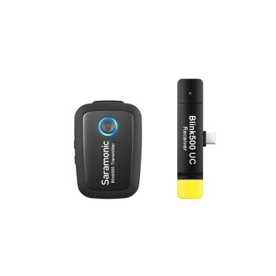 Microfone sem fios Saramonic Blink500 com transmissor e receptor