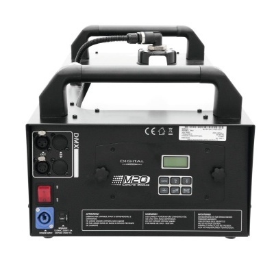 Aparelho digital M20 preto e branco com painel de controlo frontal e alças superiores